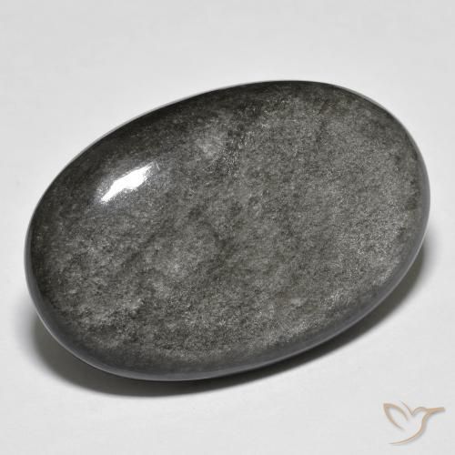 Obsidiana Cabujón Óvalo de 29,77 ct de Estados Unidos, Dimensión 31,4 x 20,5mm, Claridad Opaco, Piedra preciosa natural No tratado, 1 pieza de Obsidiana en color , Dureza Mohs de 5 - 5.5, Photo A