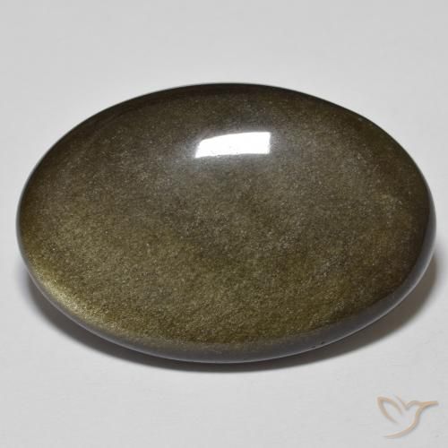 27.67 ct Oval Obsidian, 32.2 x 21.6 mm From Mexico, Photo A