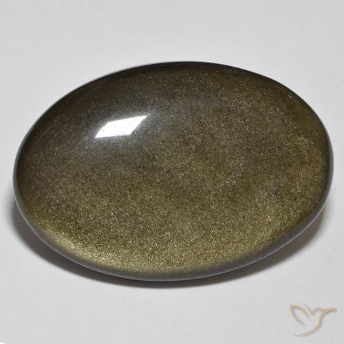 27.67 ct Black Obsidian Stone, Natural Obsidian in Oval Cabochon Shape for Sale