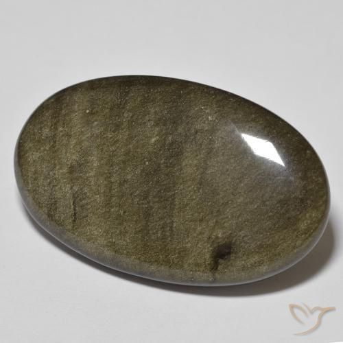 33.09 ct Oval Obsidian, 37 x 22 mm From Mexico, Photo A