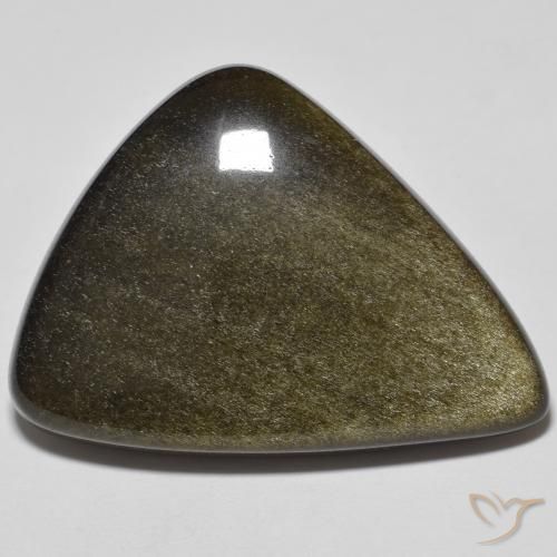 24.46 ct Black Obsidian Stone, Natural Obsidian in Fancy Cabochon Shape for Sale