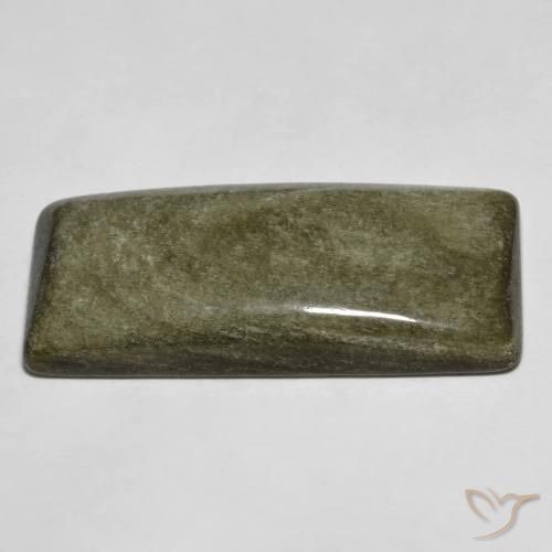 Obsidian Gemstone in 31.5 x 14.1 mm Size for Sale, Obsidian Stone in Black with Gold Sheen Color