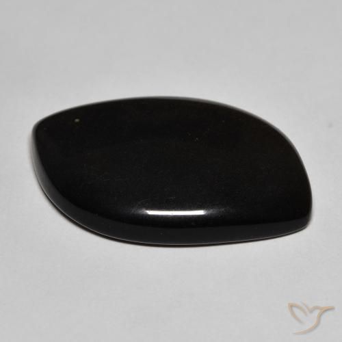 Obsidian Gemstone in 25.9 x 17.2 mm Size for Sale, Obsidian Stone in Black with Gold Sheen Color