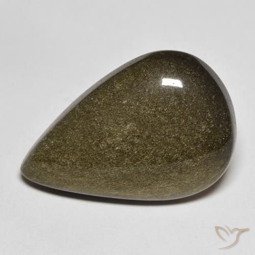 14.32 ct Pear Obsidian, 24.1 x 16 mm From the United States, Photo A