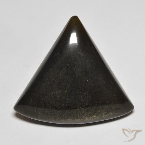 17.64 ct Trillion Obsidian, 24.6 x 22.2 mm From the United States, Photo A
