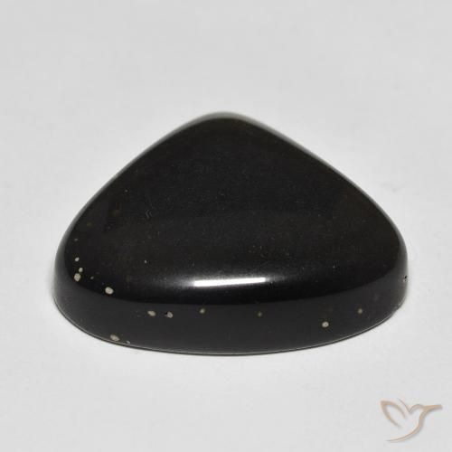 Obsidian Gemstone in 22.5 x 19.4 mm Size for Sale, Obsidian Stone in Black with Gold Sheen Color