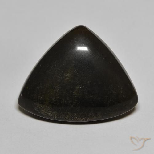 18.17 ct Trillion Obsidian, 24.8 x 19.7 mm From the United States, Photo A