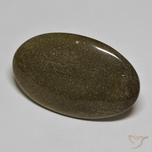 20.97 ct Black Obsidian Stone, Natural Obsidian in Oval Cabochon Shape for Sale