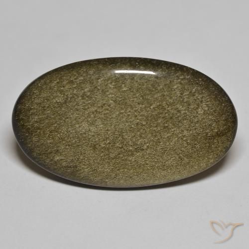28.51 ct Oval Obsidian, 34.3 x 20.6 mm From the United States, Photo A
