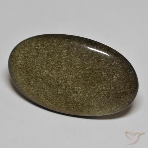 28.51 ct Black Obsidian Stone, Natural Obsidian in Oval Cabochon Shape for Sale