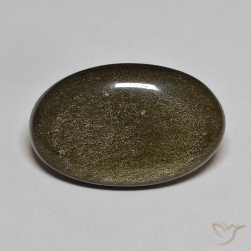 13.63 ct Oval Obsidian, 24.8 x 15.8 mm From the United States, Photo A