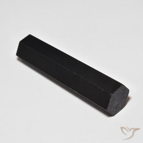 36.55 ct Black Obsidian Stone, Natural Obsidian in Pencil Cut Shape for Sale