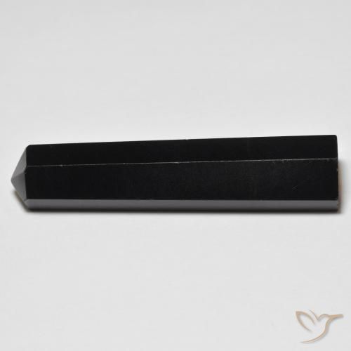 Obsidian Gemstone in 42.8 x 10.3 mm Size for Sale, Obsidian Stone in Black with Gold Sheen Color