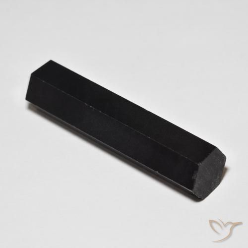 41.53 ct Black Obsidian Stone, Natural Obsidian in Pencil Cut Shape for Sale