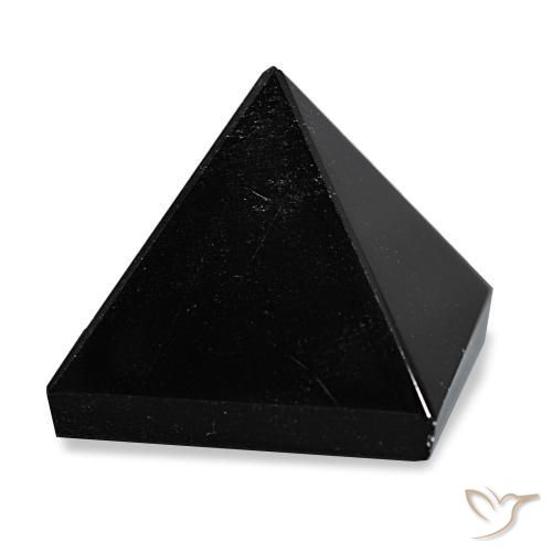 80.17 ct Black Obsidian Stone, Natural Obsidian in Pyramid Cabochon Shape for Sale