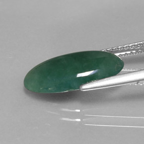 Omphacite Jade Gemstone in 15.4 x 7.9 mm Size for Sale, Omphacite Jade Stone in Green Color