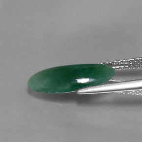 Omphacite Jade Gemstone in 16.3 x 7.6 mm Size for Sale, Omphacite Jade Stone in Green Color