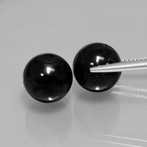 Onyx Gemstone in 10.4 mm Size for Sale, Onyx Stone in Black Color