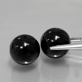 Onyx Gemstone in 10.3 mm Size for Sale, Onyx Stone in Black Color