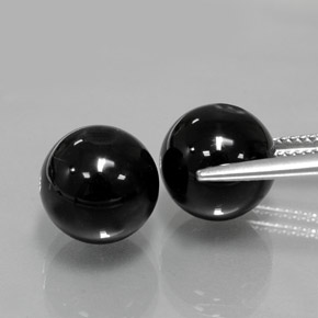 Onyx Gemstone in 10.2 mm Size for Sale, Onyx Stone in Black Color
