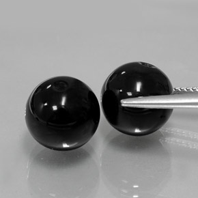 Onyx Gemstone in 10.3 mm Size for Sale, Onyx Stone in Black Color