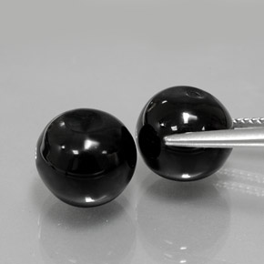 Onyx Gemstone in 10.3 mm Size for Sale, Onyx Stone in Black Color