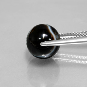 Onyx Gemstone in 10.1 mm Size for Sale, Onyx Stone in Black Color