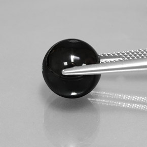 Onyx Gemstone in 10.4 mm Size for Sale, Onyx Stone in Black Color