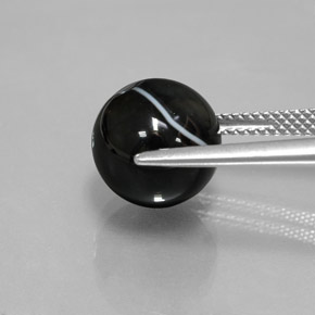 Onyx Gemstone in 10.5 mm Size for Sale, Onyx Stone in Black Color