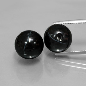 14.42 ct Black Onyx Gemstone, Onyx Gem in Drilled Sphere Shape for Sale.