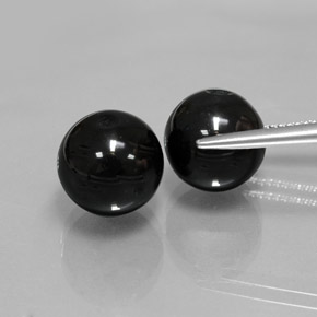 Onyx Gemstone in 10.2 mm Size for Sale, Onyx Stone in Black Color