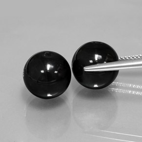 Onyx Gemstone in 10.3 mm Size for Sale, Onyx Stone in Black Color