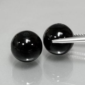 Onyx Gemstone in 10.4 mm Size for Sale, Onyx Stone in Black Color