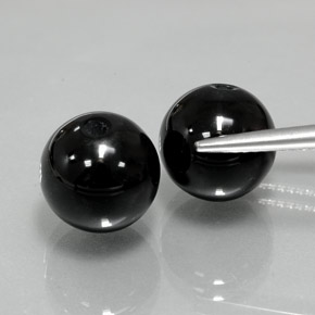 Onyx Gemstone in 10.3 mm Size for Sale, Onyx Stone in Black Color