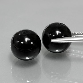 Onyx Gemstone in 10.3 mm Size for Sale, Onyx Stone in Black Color