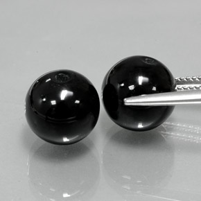 Onyx Gemstone in 10 mm Size for Sale, Onyx Stone in Black Color