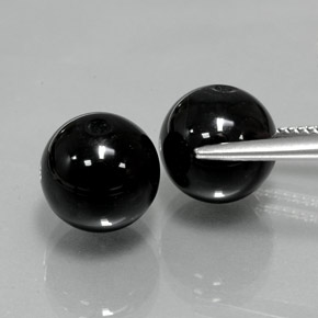 Onyx Gemstone in 10.2 mm Size for Sale, Onyx Stone in Black Color