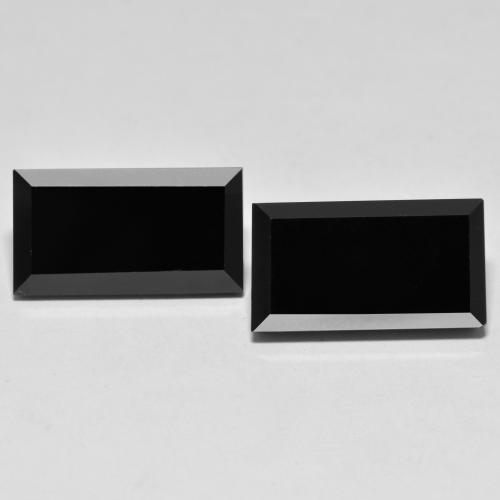 Black Onyx Gem - 12.3ct Baguette Facet (ID: 601520)