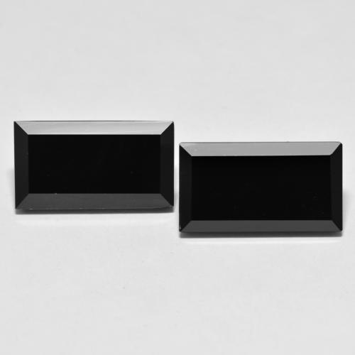 Negro Ónix Gema - 12.2ct Faceta en Estilo Baguette (ID: 601523)