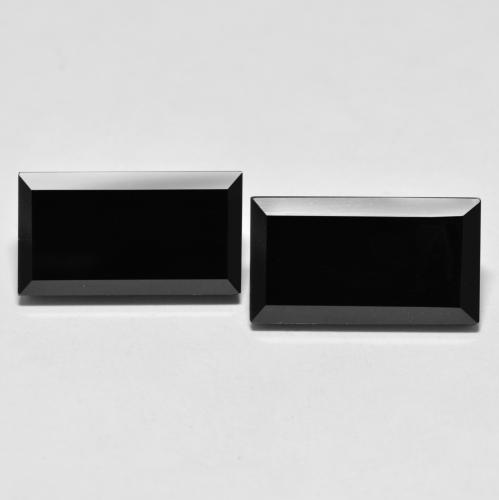 Negro Ónix Gema - 12.2ct Faceta en Estilo Baguette (ID: 601524)