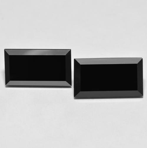 Black Onyx Gem - 11.8ct Baguette Facet (ID: 601526)