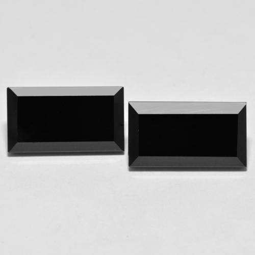 Black Onyx Gem - 12.3ct Baguette Facet (ID: 601530)
