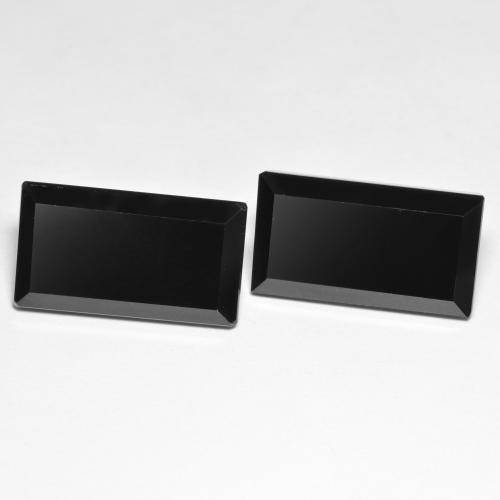 Schwarz Onyx Edelstein - 13.1ct Octagon Stufenschliff (ID: 601975)