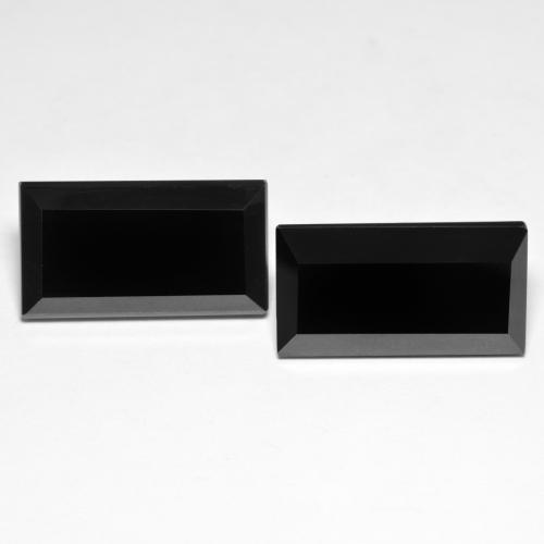 Noire Onyx gemme - 12ct Octogone taillé en degrés (ID: 601978)