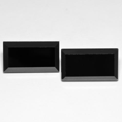 Schwarz Onyx Edelstein - 12.2ct Octagon Stufenschliff (ID: 601979)