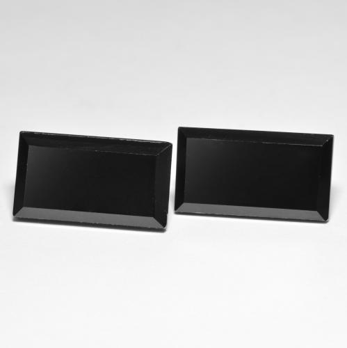 Schwarz Onyx Edelstein - 12.6ct Octagon Stufenschliff (ID: 601983)