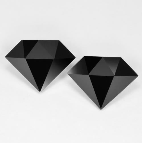 Black Onyx Gem - 3.5ct Shield Faceted (ID: 602020)