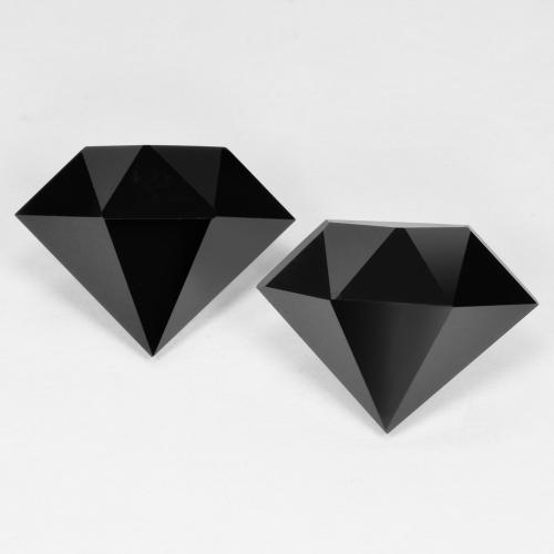 Noire Onyx gemme - 3.4ct Shield Faceted (ID: 602253)