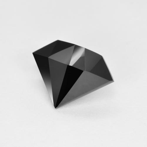 9.3 x 6.8mm Shield Faceted Black Onyx from Myanmar, Weight of 0.77ct, Natural dyed gemstone in Opaque Clarity, 1pc Onyx - the Color is Black, Mohs Hardness of 6.5 - 7 suitable for daily wear jewelry, Photo A