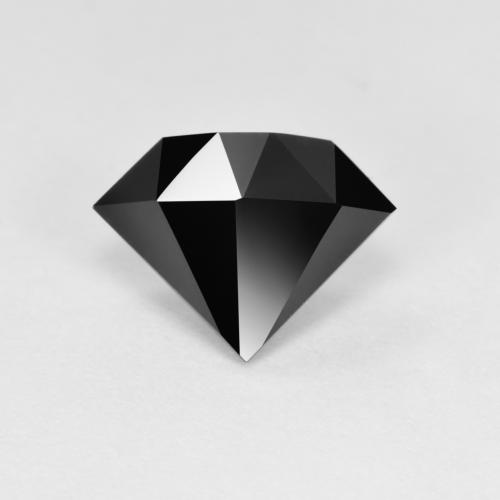 9.2 x 6.8mm Shield Faceted Black Onyx from Myanmar, Weight of 0.76ct, Natural dyed Gemstone in Opaque Clarity, 1pc Onyx - Color: Black, Mohs Hardness of 6.5 - 7 suitable for daily wear jewelry, Photo A